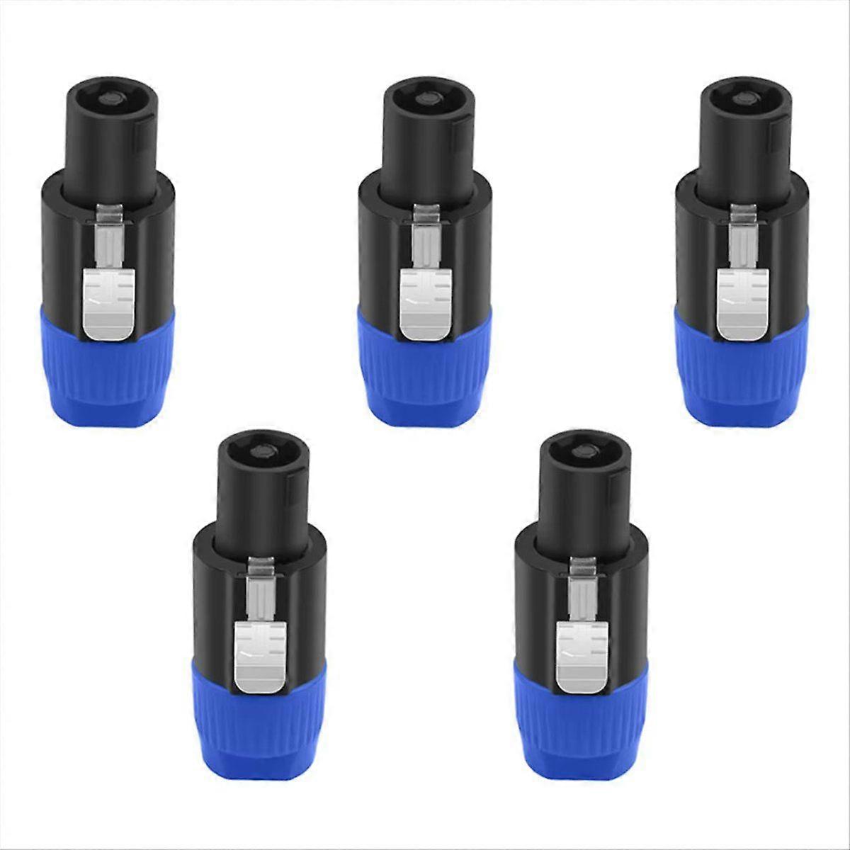 5PCS 4 Pin NL4FC Speaker Connector Plug with Twist Lock Speaker Audio Cable Adapter for NL4FX NLT4X