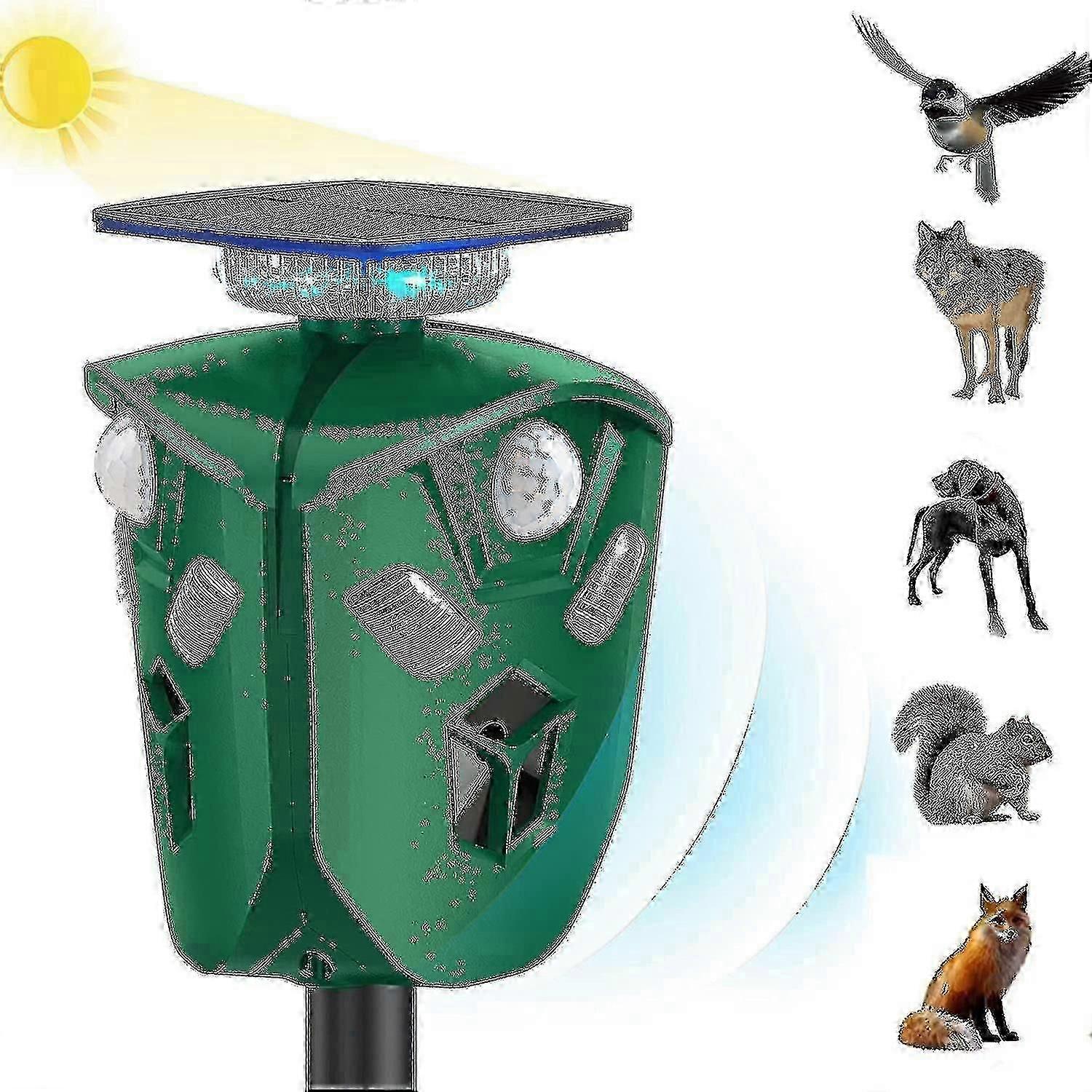 Usb Ultrasonic Cat Repeller, Ip65 Waterproof Solar Ultrasonic Cat Repeller With Ground Stake