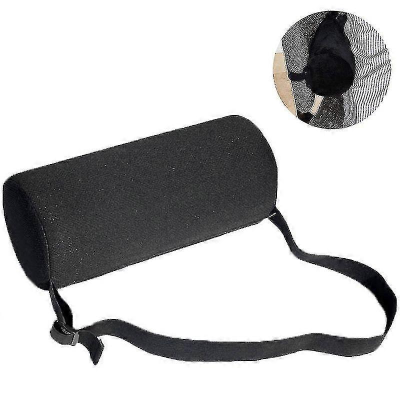 Coussin lombaire cylindrique Luxora (1 pièce) pour chaises de bureau et sièges auto.