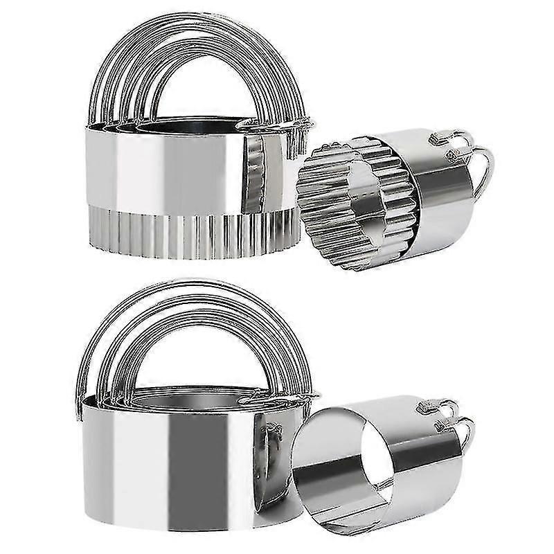 Pastry/cookie Cutter Set (round + Pattern), Fluted Edge Cookie Cutter, Round Scone Cutter