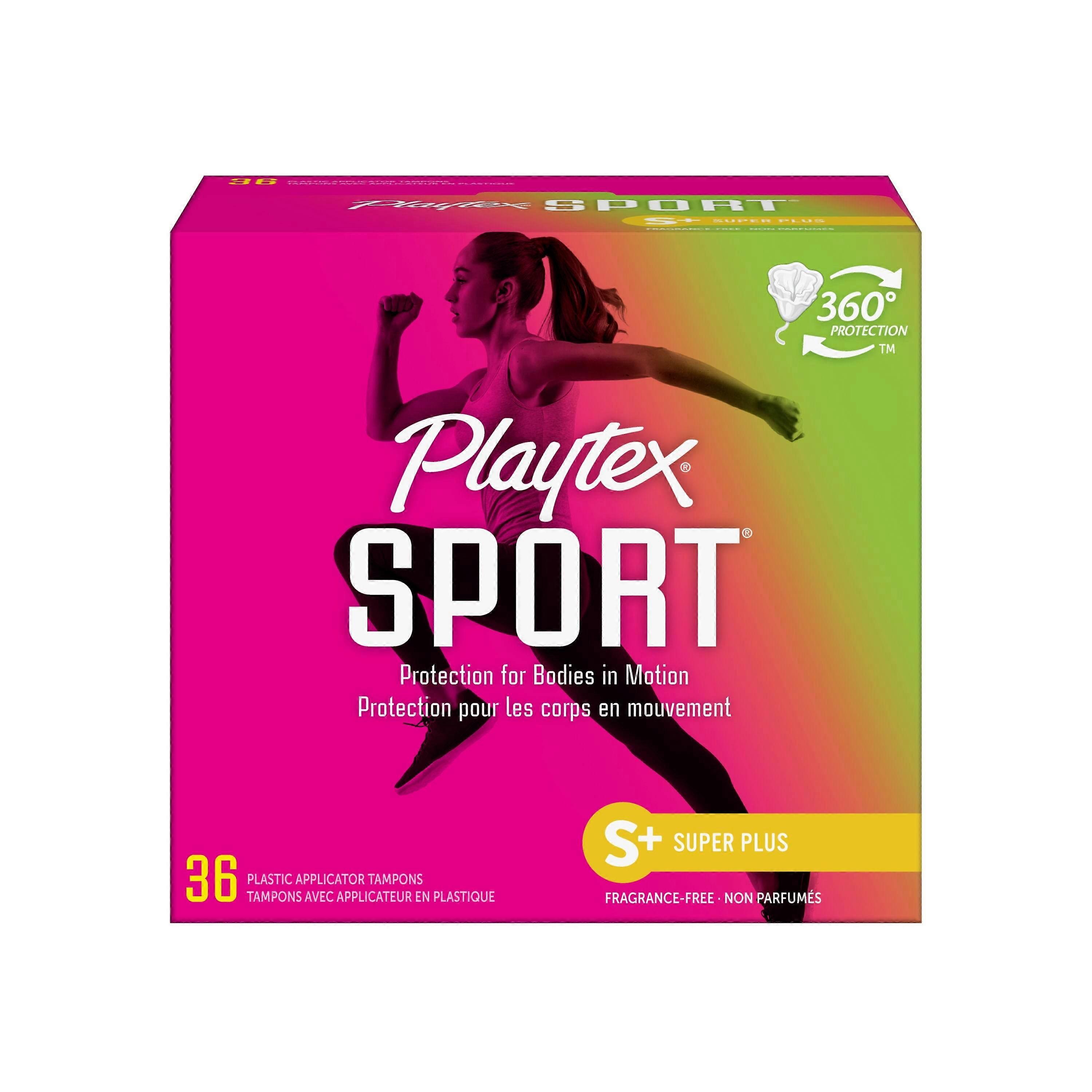 Playtex Sport 塑料卫生棉条，Super Plus，无味，36 片