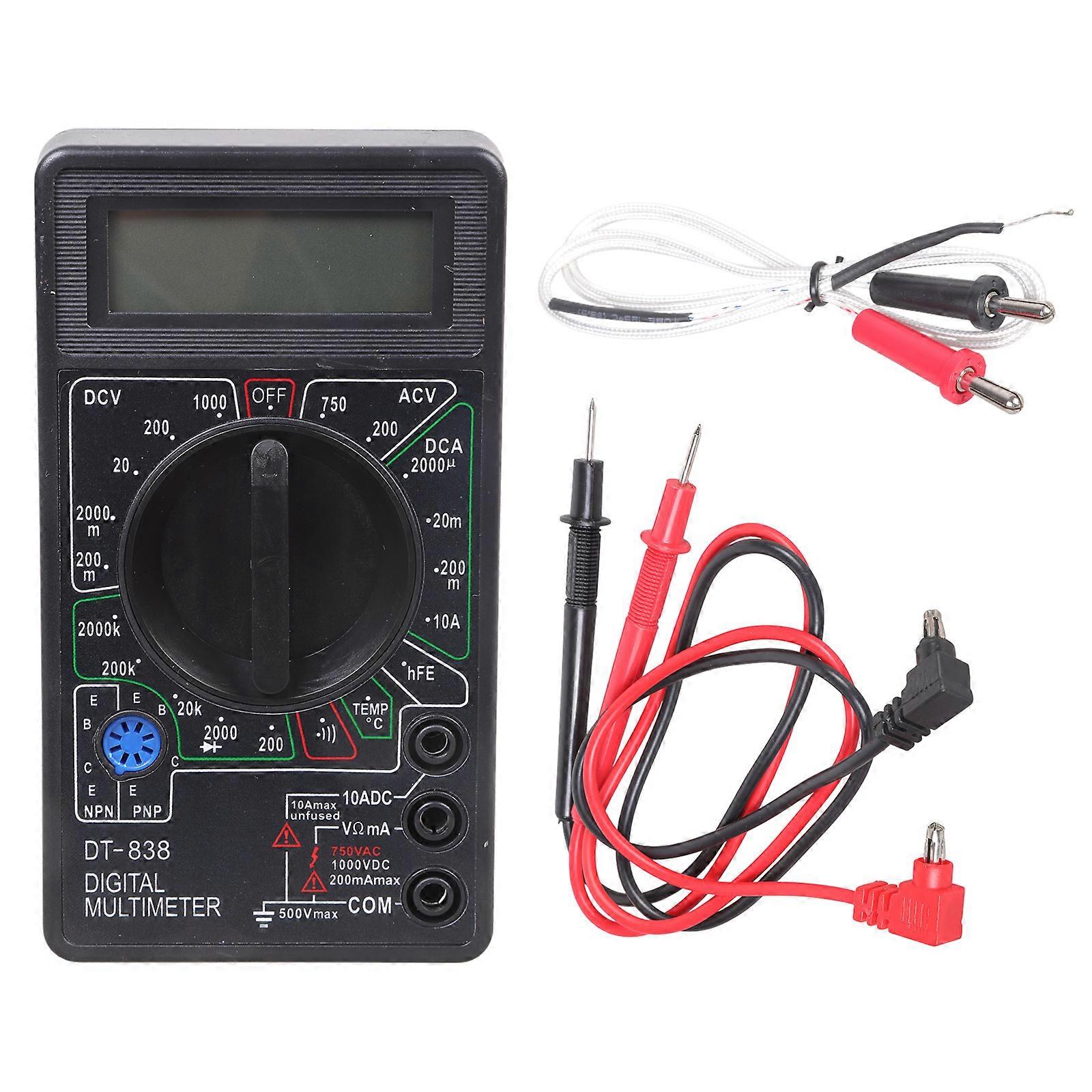 Small Auto Ranges Multimeter Diode Triode Measurement Clear LCD Display Tool Easy to Carry for Electronics Testing Multicolor