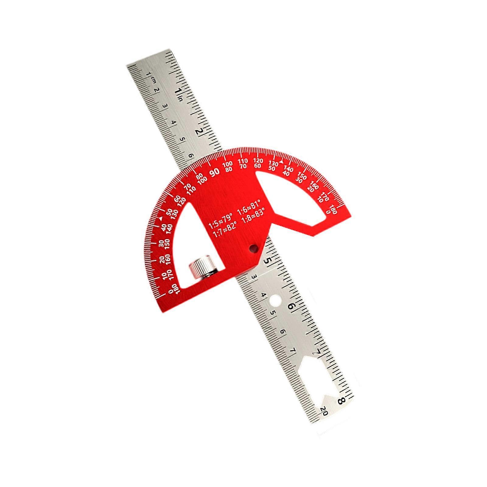 Double Scale Magnetic Corner Observer Accuracy Measurement Tool For Woodworking Metalworking And Building With Permanent Aluminum Mixture Plan  Red 8