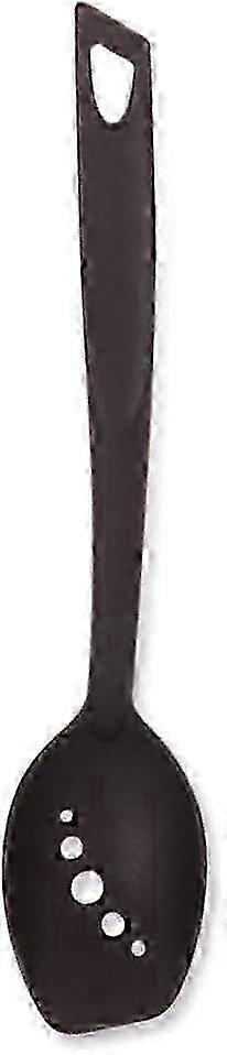 Black High Heat Nylon Spoon with Holes