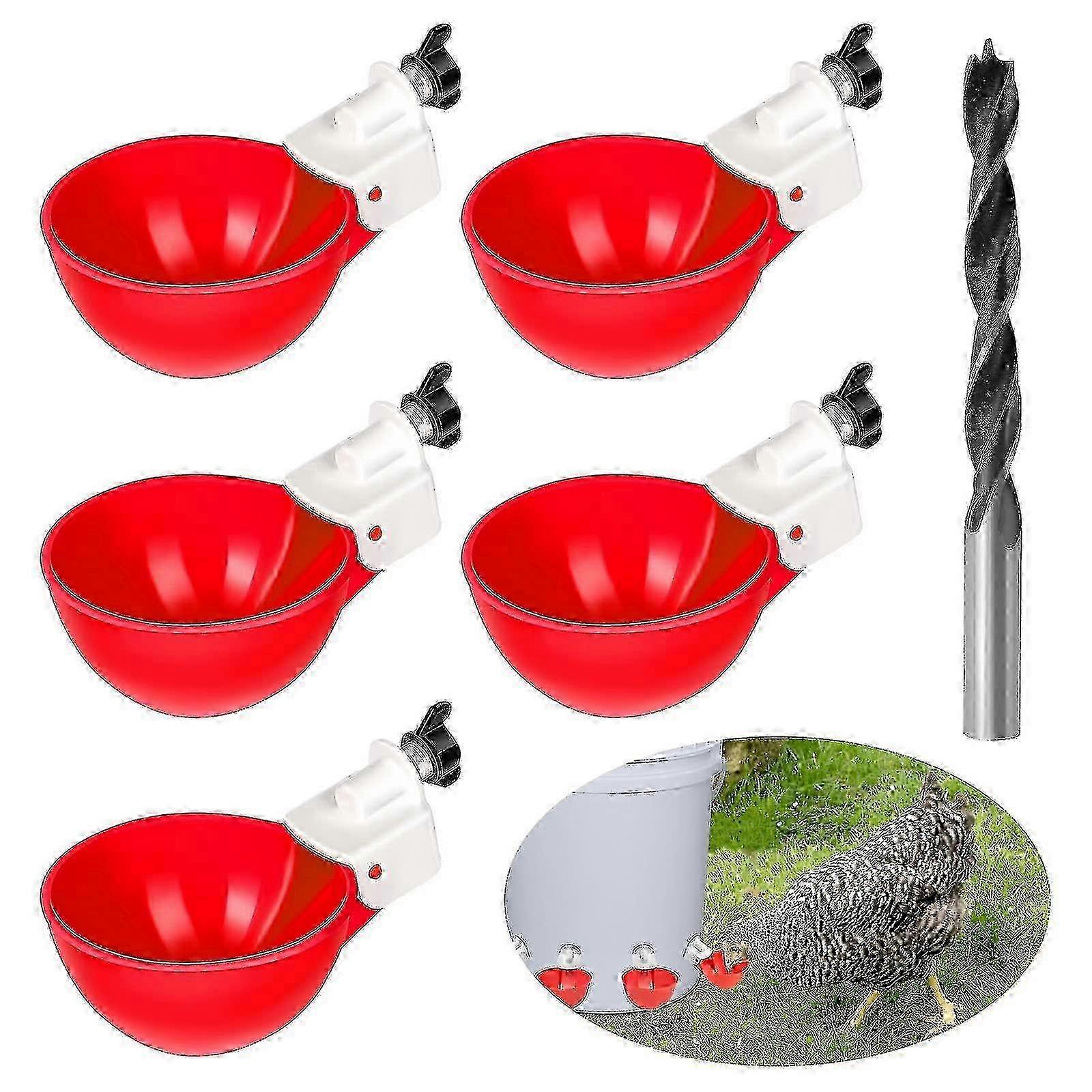 5 Piece Automatic Waterers Diy Kit Chicken Waterer Hen Waterer With Hole Saw For Chicks Ducks Geese Turkeys Or Rabbits - Pjun z
