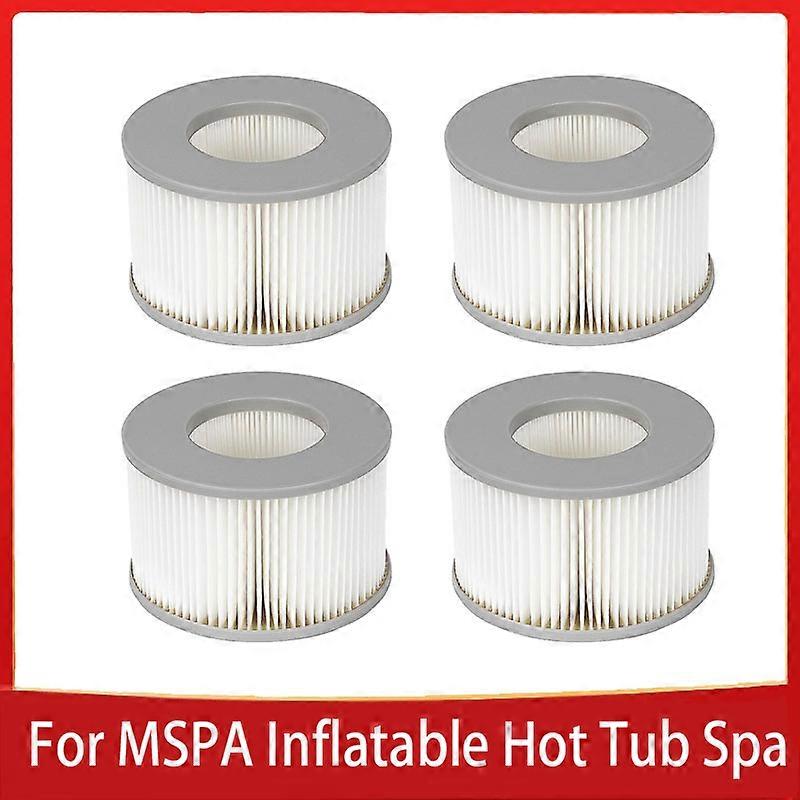 4 stk. MSPA-erstatningsfilter, oppblåsbart spabad, hold det rent for MSPA-filter, vannfilterpatron