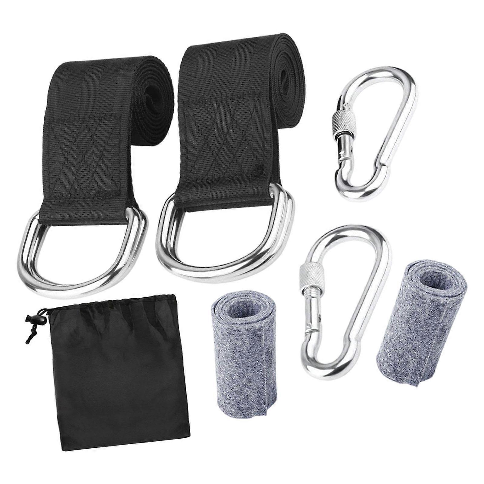 Swing Suspension Set Quick Installation Swing Suspension System With Locking Carabiner High Strength Rope For Stability Multicolor