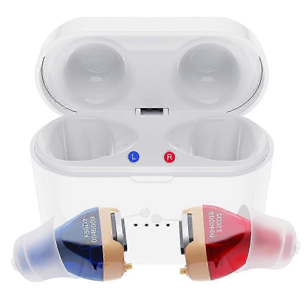 F50D2 Invisible In-Ear Digital Hearing Aid Elderly Noise Reduction Hearing Amplifier (1 Pair)