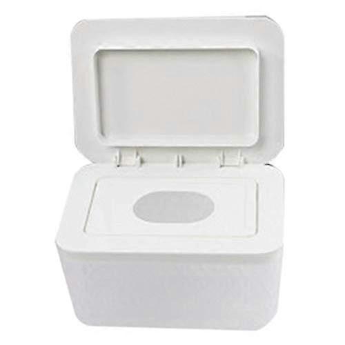 Wet Tissue Box With Cover White Car Dustproof Pumping Tissue Storage Box For Home And Car