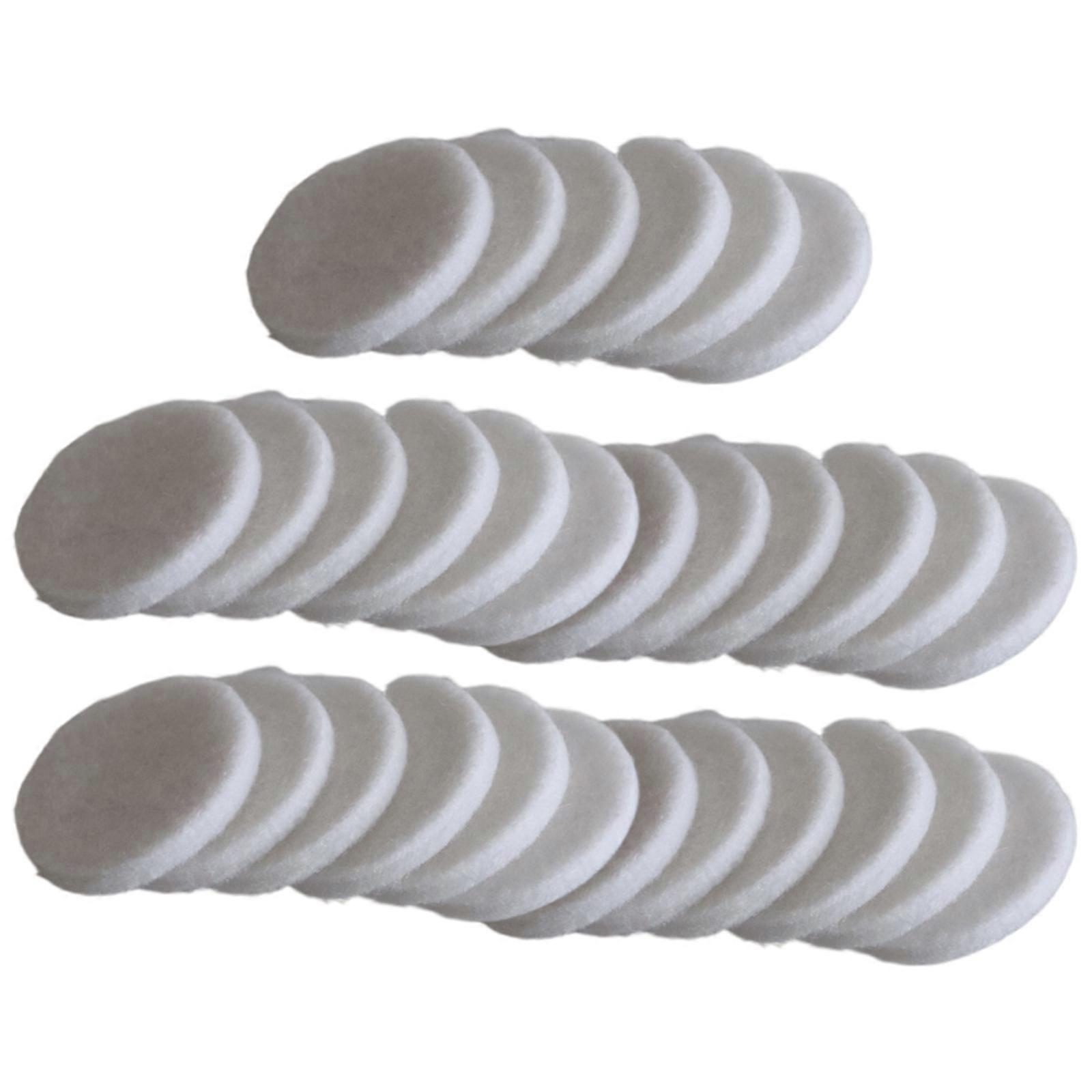 30PCS Essential Oil Pads White Pad Inserts Replacement Refill Pads Aromas Pads Small Diffuser Pads Sponge Texture Multicolor