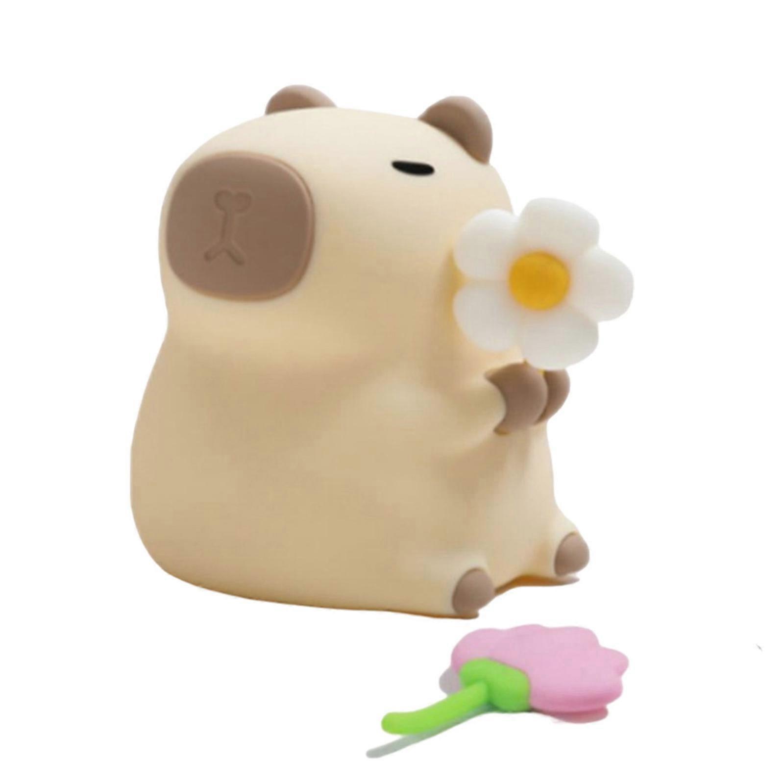 Capybara Themed Silicone Nightlight, Soft Texture, Touching  Responsive, USB Rechargeable, Home Accent Multicolor