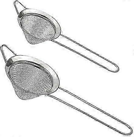 مجموعة من 2 مصفي كوكتيل مخروطي من الفولاذ المقاوم للصدأ بمقاسين