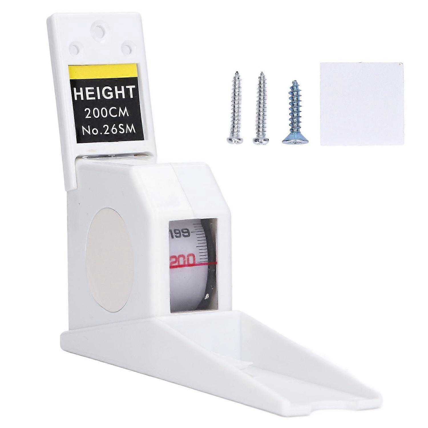 200cm Height Meter Measuring Height Ruler Home Use Wall Mounted Retractable Tape Measure White