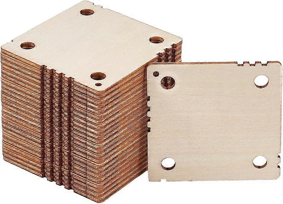 24 Pcs Square Weaving Card 1.8x1.8inch 4 Holes Loom Cards Handmade Weaving Tools for Loom Weaving Supplies Tablet Weaving Loom Weaving Supplies Blanch