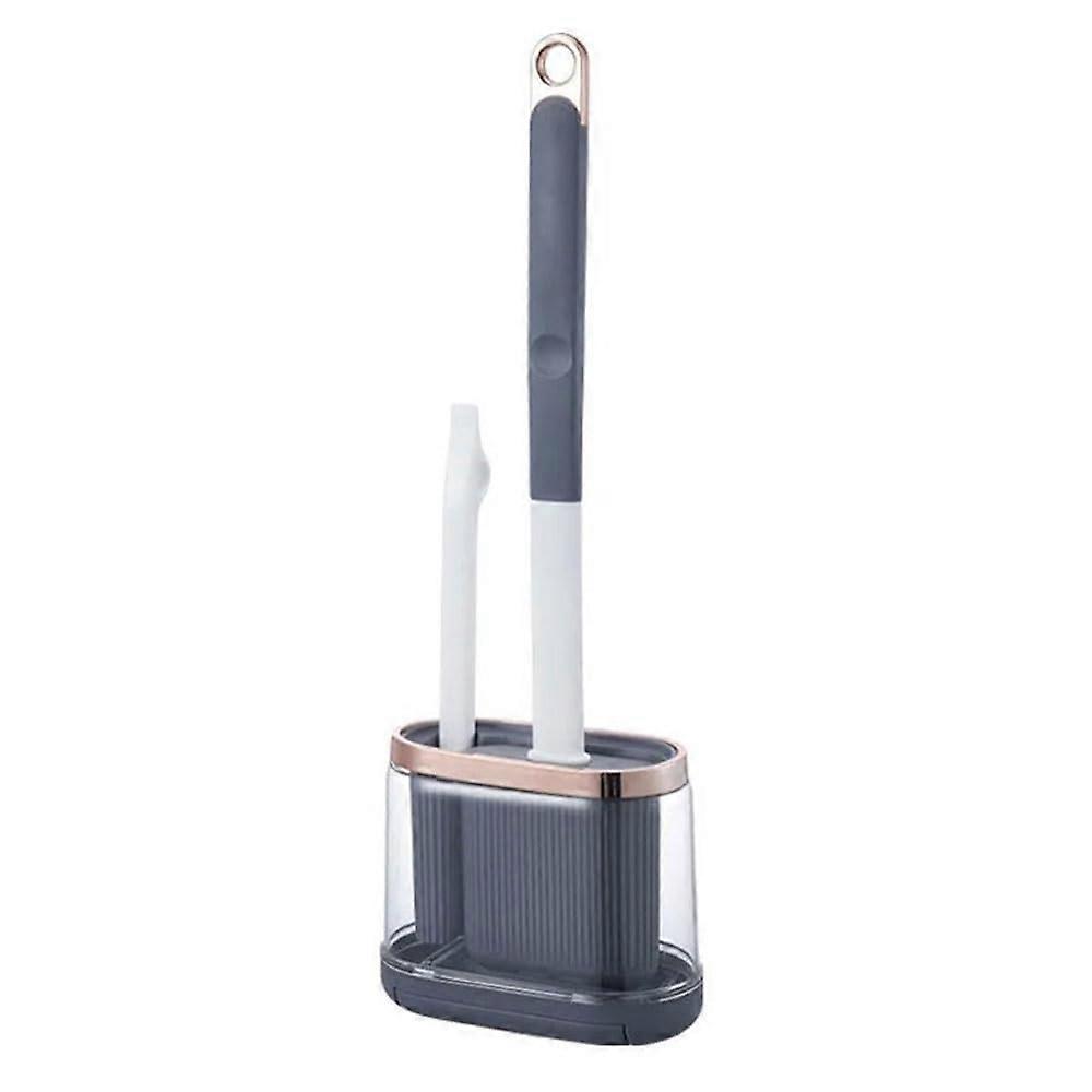 Wall Mounted Toilet Brush Holder Set with Space Saving Design for Bathroom Deep Cleaning
