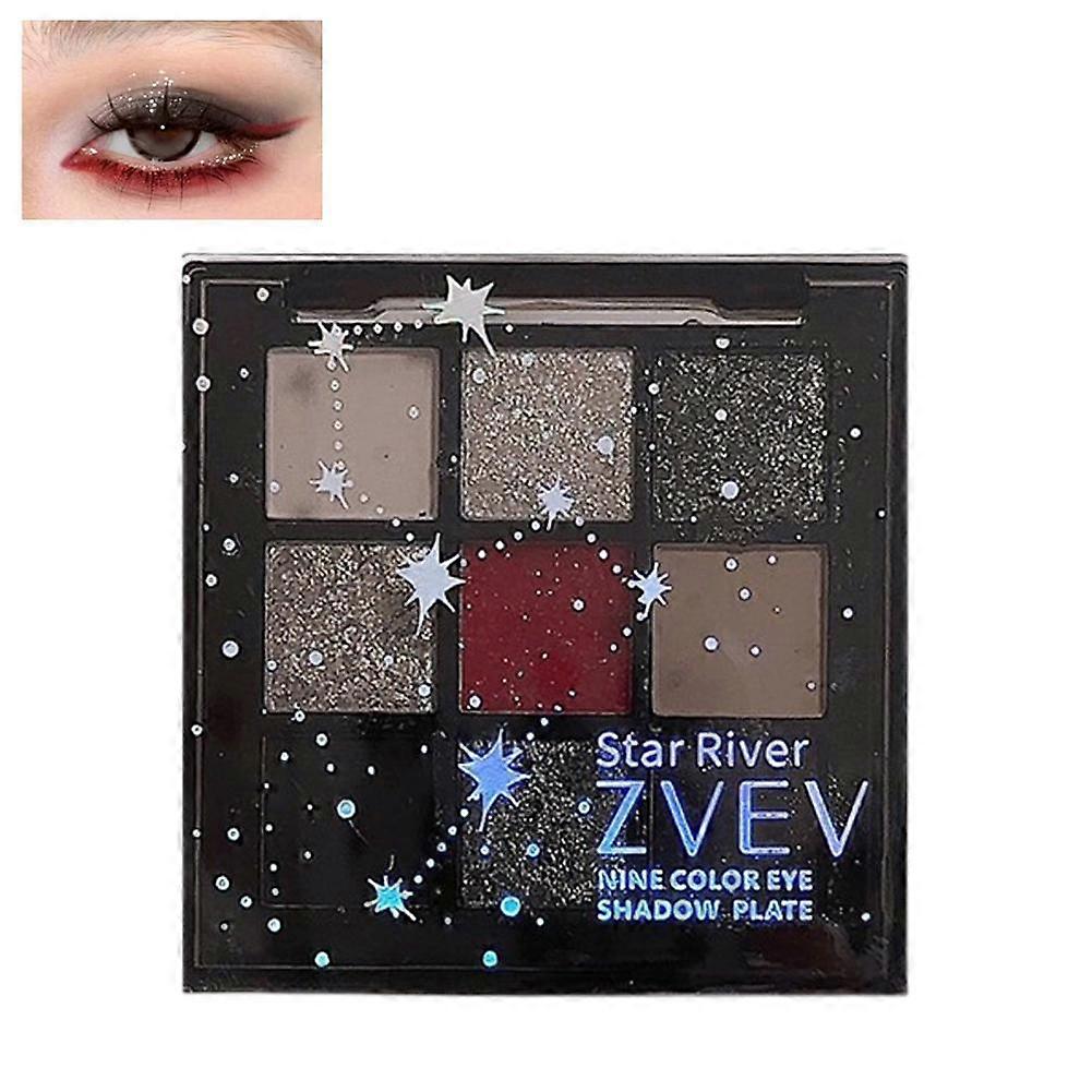 9 Color Shadows For Eyebrows, Palette / Red, Matte And Glossy Eyebrows Shadows