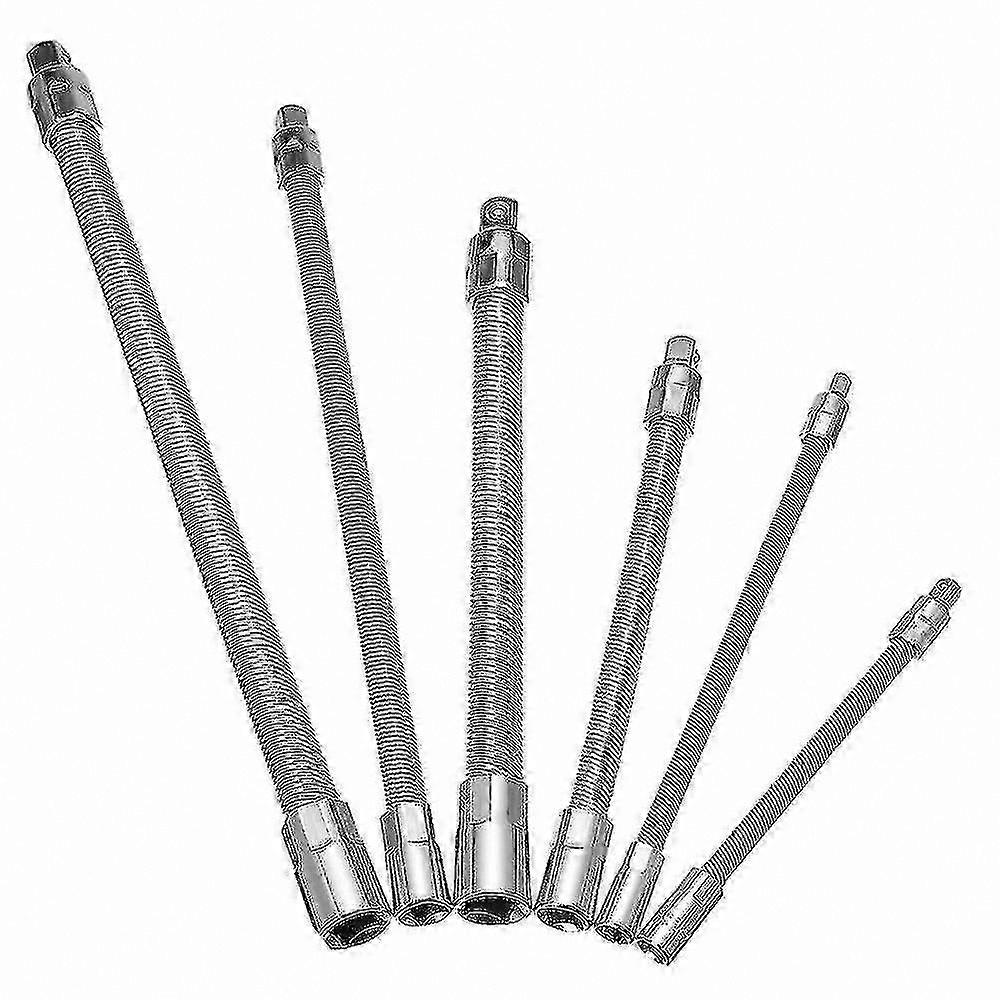 Socket Wrench Adapter Set with Flexible Extension Bar for 1/4, 3/8, and 1/2 Inch Drives