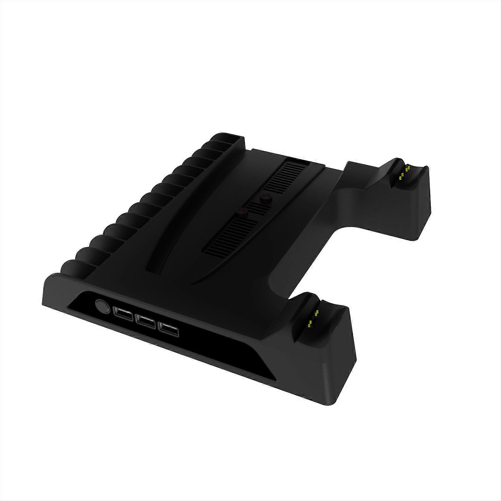 Host Cooling Stand Game Console Heatsink Base for PS 5 Slim Controller Charging Station Game Cartridge Storage Holder Multicolor