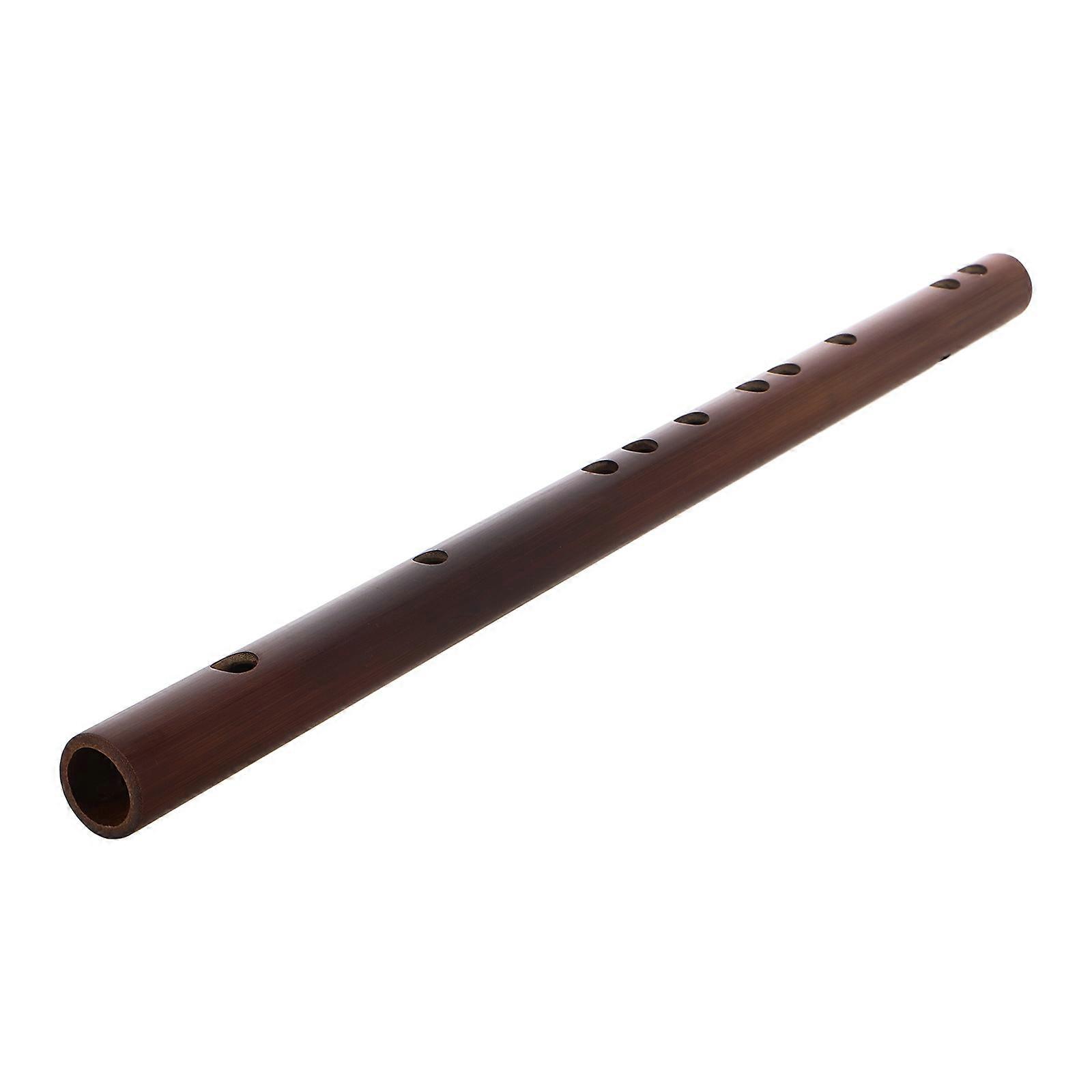 Khaki Bamboo Flute Short F Key Instrument for Playing 1Set