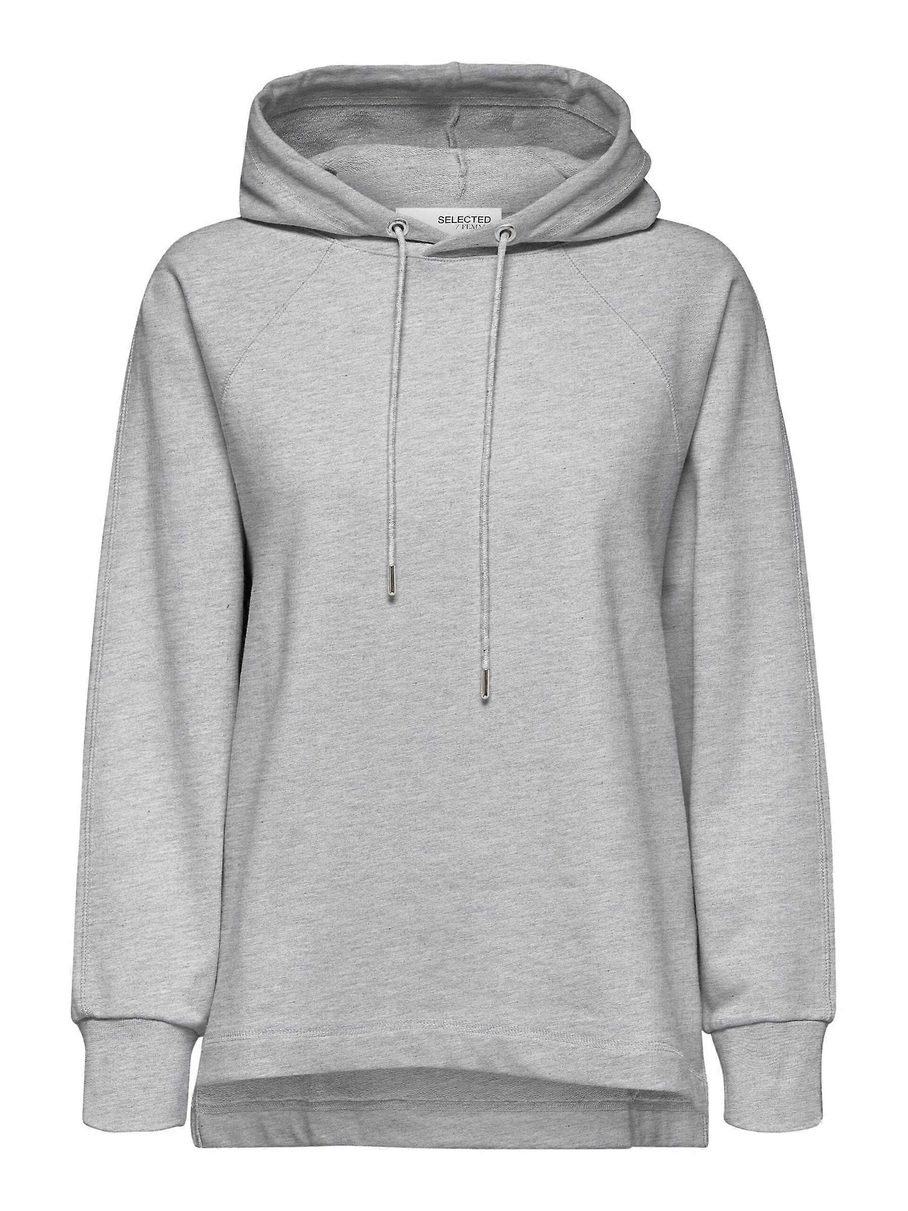 Damen SELECTED Kapuzen Pullover Basic Hoodie SLFSTASIE Long Sweatshirt