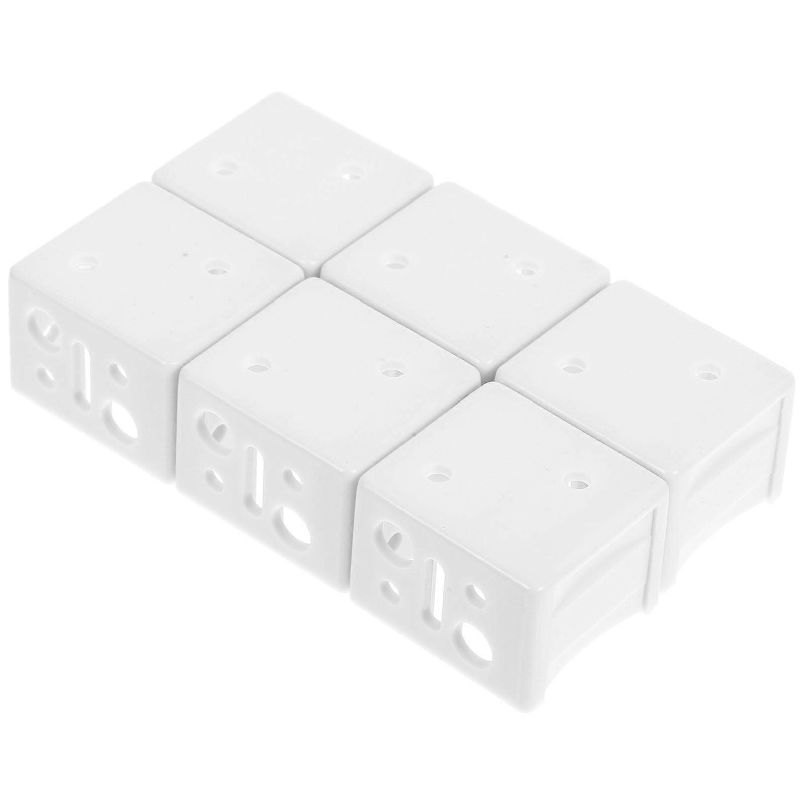 Blind Brackets for Window Mounting Curtain Holders 6Pcs White Plastic