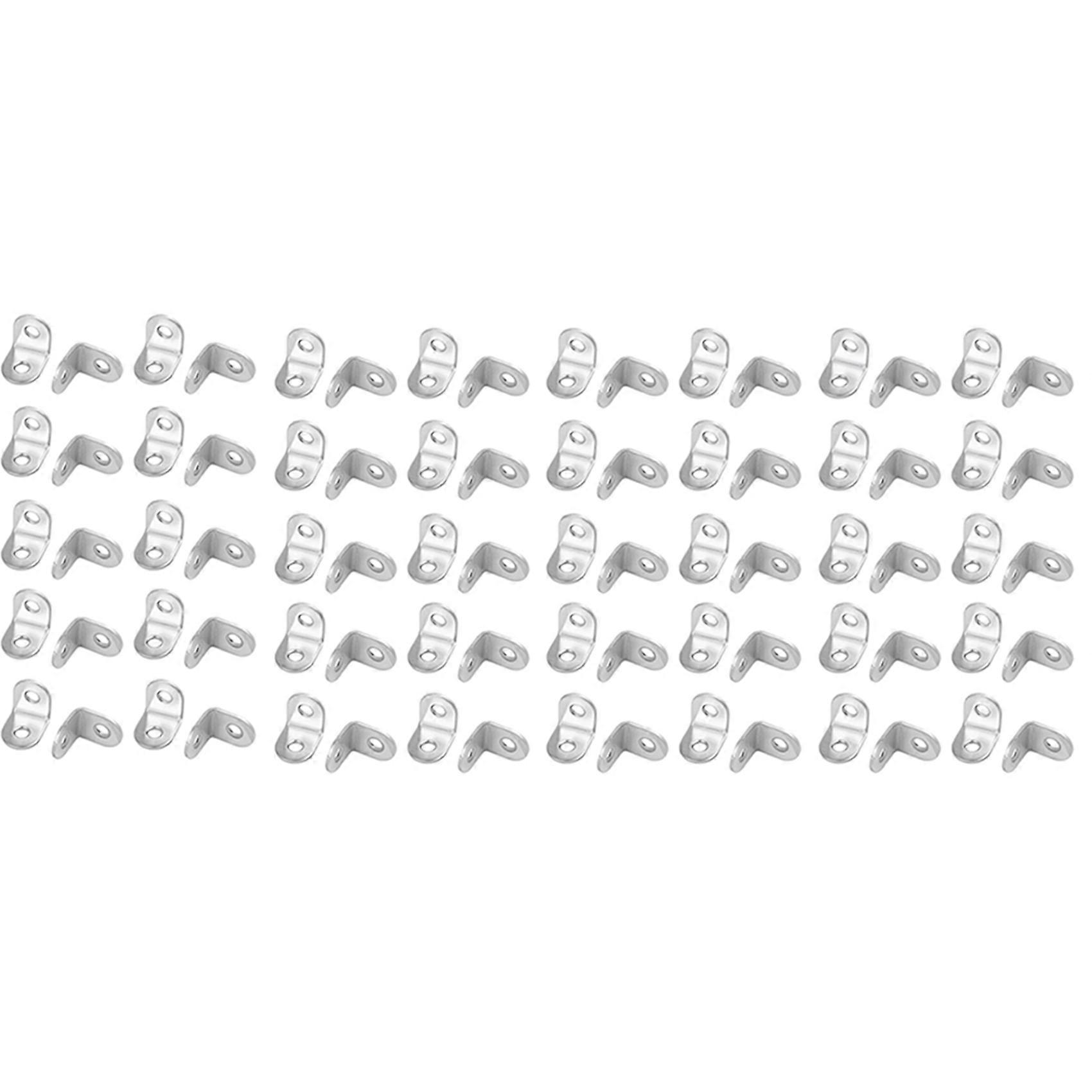 80Pcs 20mm x 20mm 90 Degree Shelf Support Corner Brace Angle Bracket