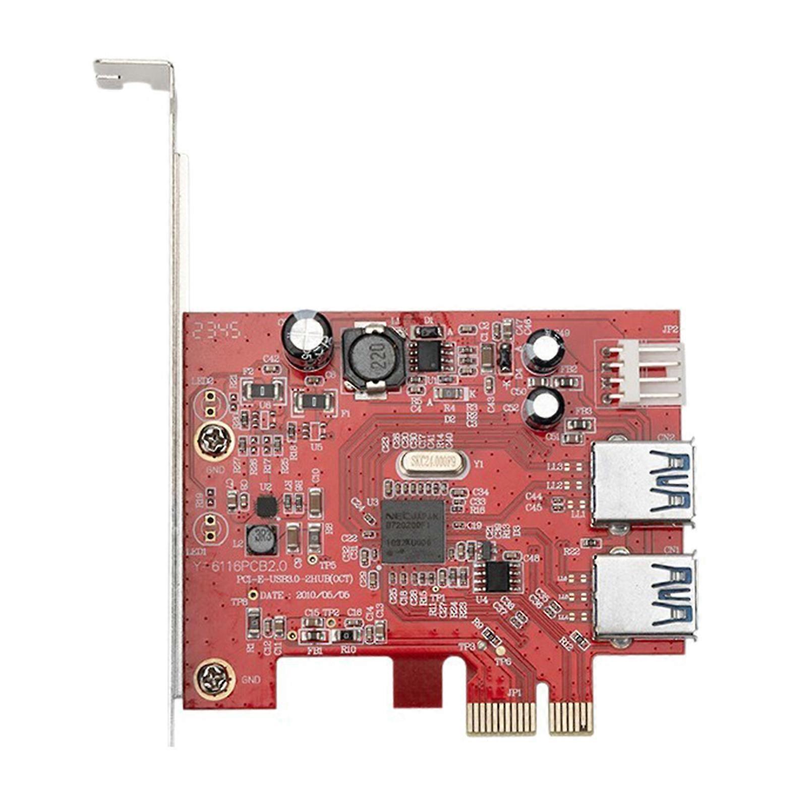 Stable PCIExpress Expansion Card Adding Double Internal USB3.0 Ports Supporting 5Gbps Speed Enhances PC Connection Multicolor