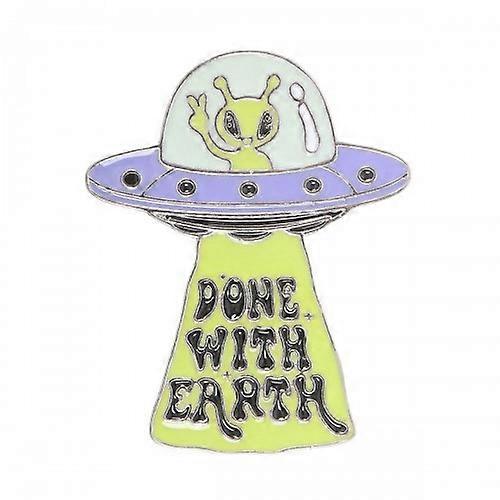 Something Different Glow In The Dark Pin UFO Badge