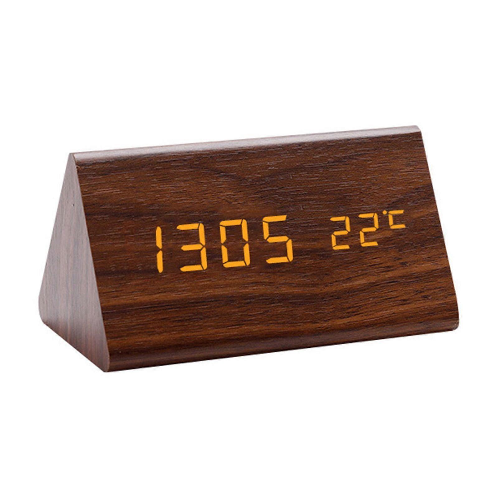 WICVIK Modern Digital Clock LED Display Day Of Week Time Living Room Clock Or Office Wall Clock Desk Or Wall Mount