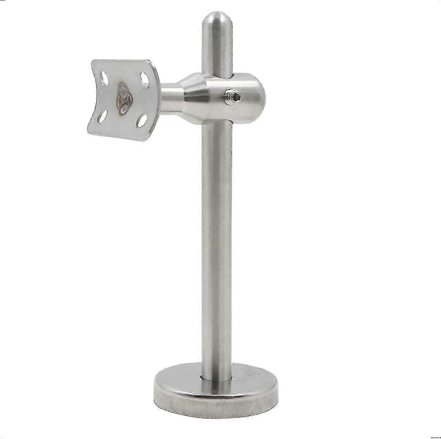 Stainless Steel Adjustable Bracket for Handrails, Polished Wall Mount Base