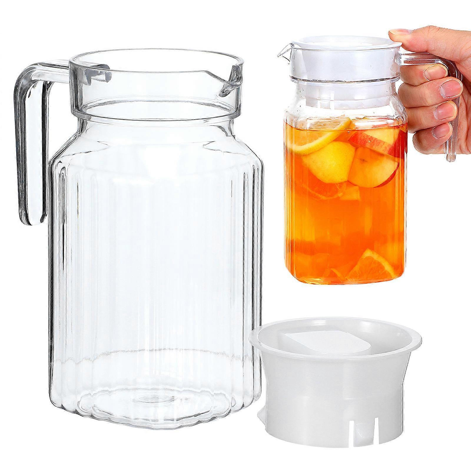 Transparent Water Pitcher with Large Opening and Lid Design for Home Use Great for Parties 1pc