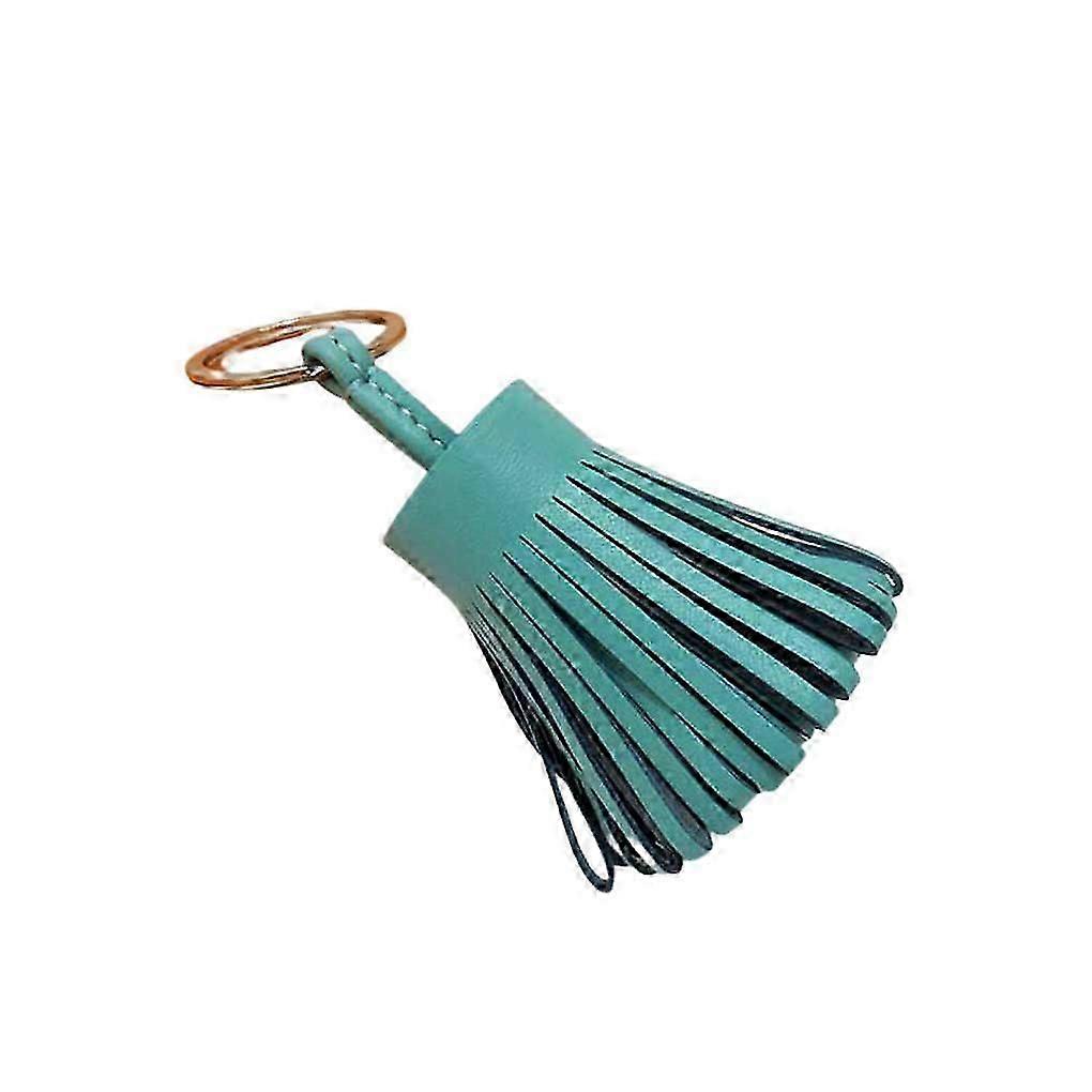 Handmade Leather Keyring with Tassel for Keys Wallet Chain Holder Accessory