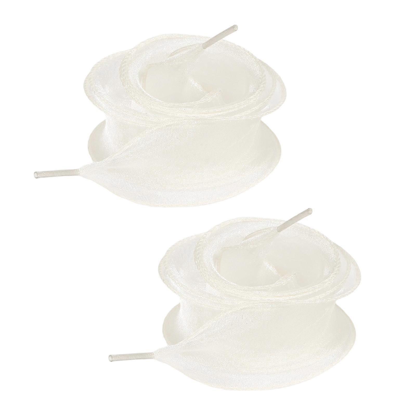 Decorative Sheer Tulle Shoe Laces Wide Flat Organza Shoe Strings For Loafers Flats Ballets Sneakers Styling Accessories blue