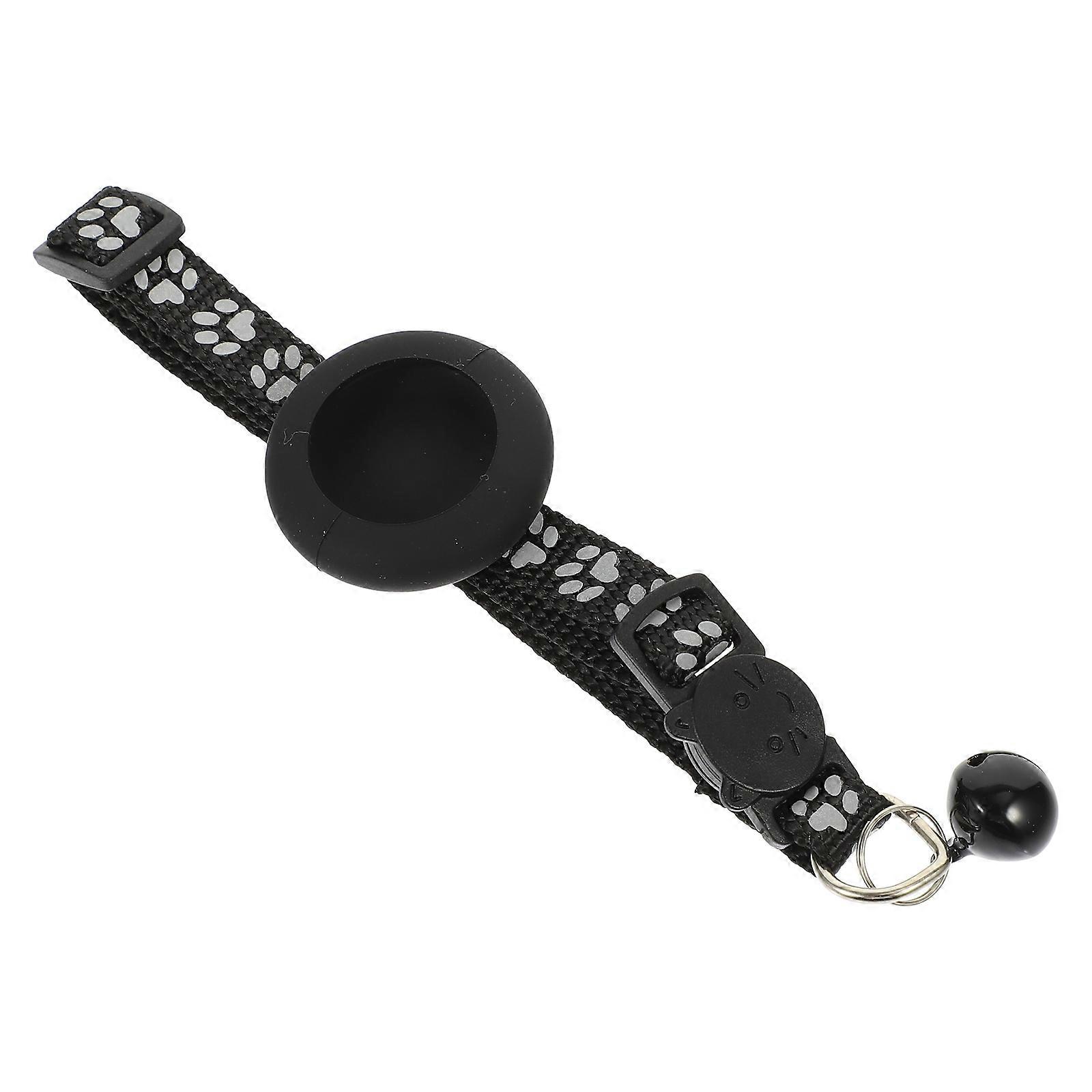 Reflective Tracer Cat Collar Adjustable Anti-Lost Bell Collar 4Pcs Set