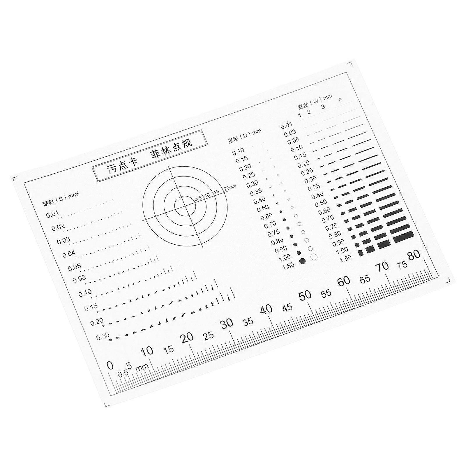 Plastic Measuring Ruler for Surface Spot and Crack Appearance Inspection