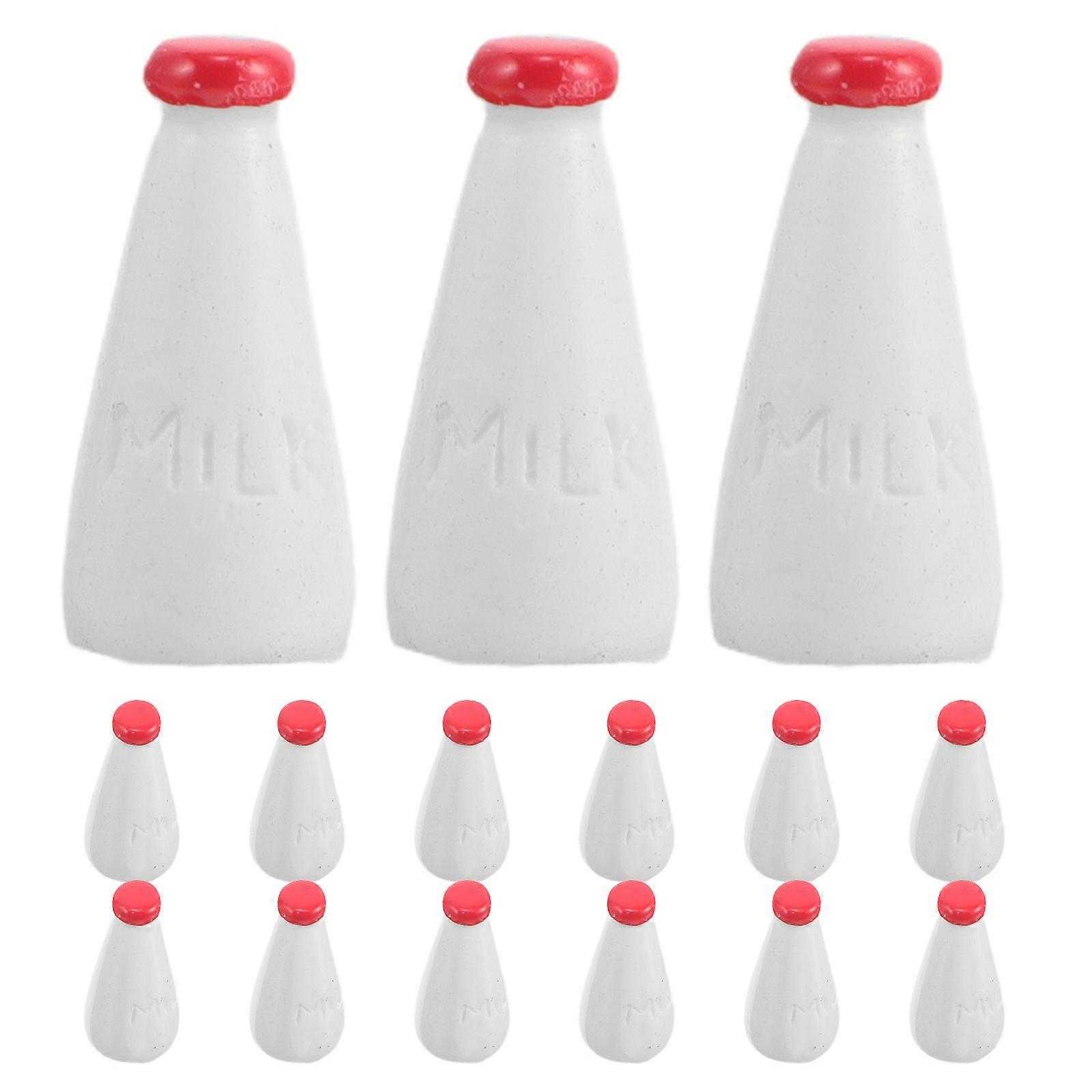 Mini Dollhouse Kitchen Bottles for Decor 250Pcs Red Plastic Accessories