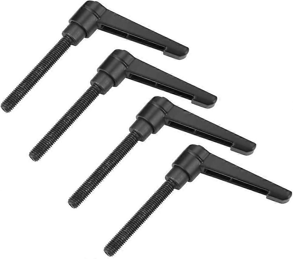 4pcs M8 Stainless Steel Clamping Handles with Adjustable External Thread for