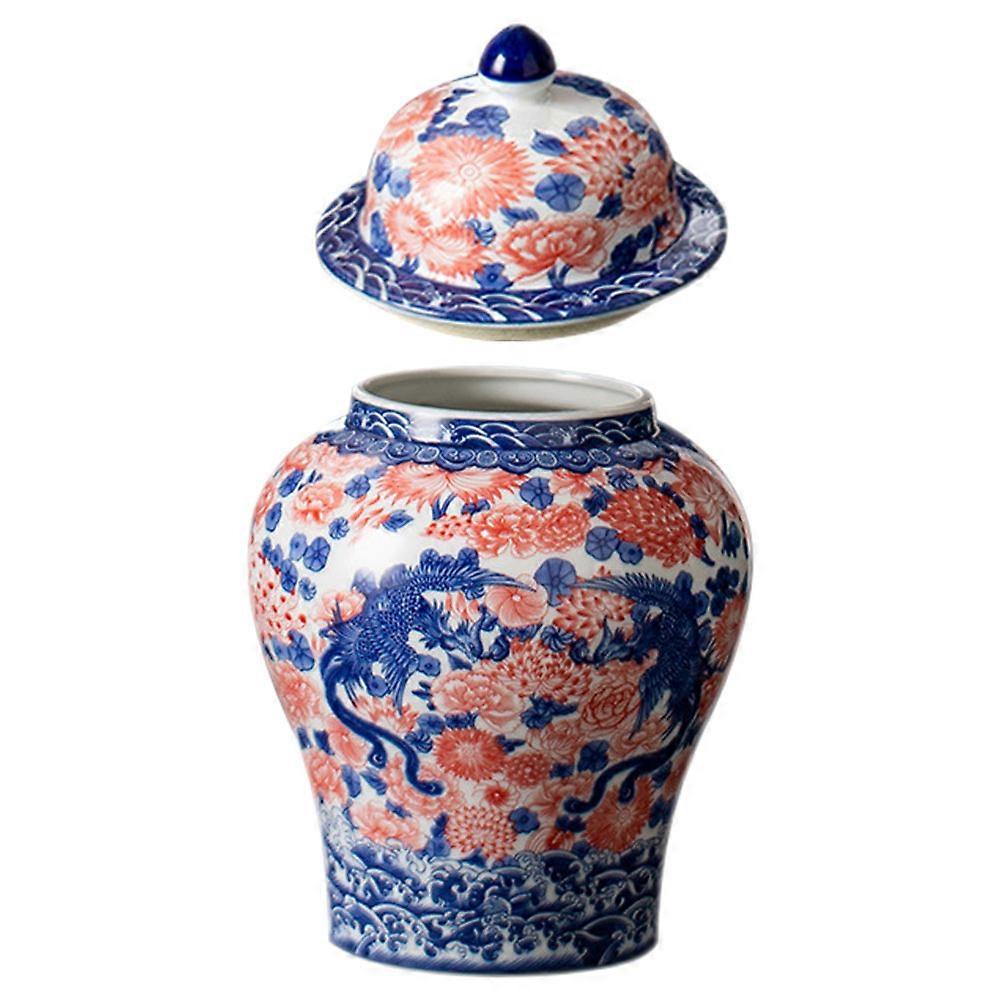 Ceramic Tea Jar for Storage Chinese Style Multi-Function Canister
