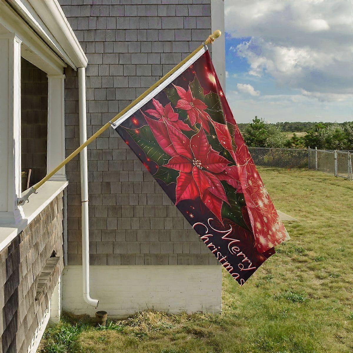 Julestjerneblomster Flag rq 0729