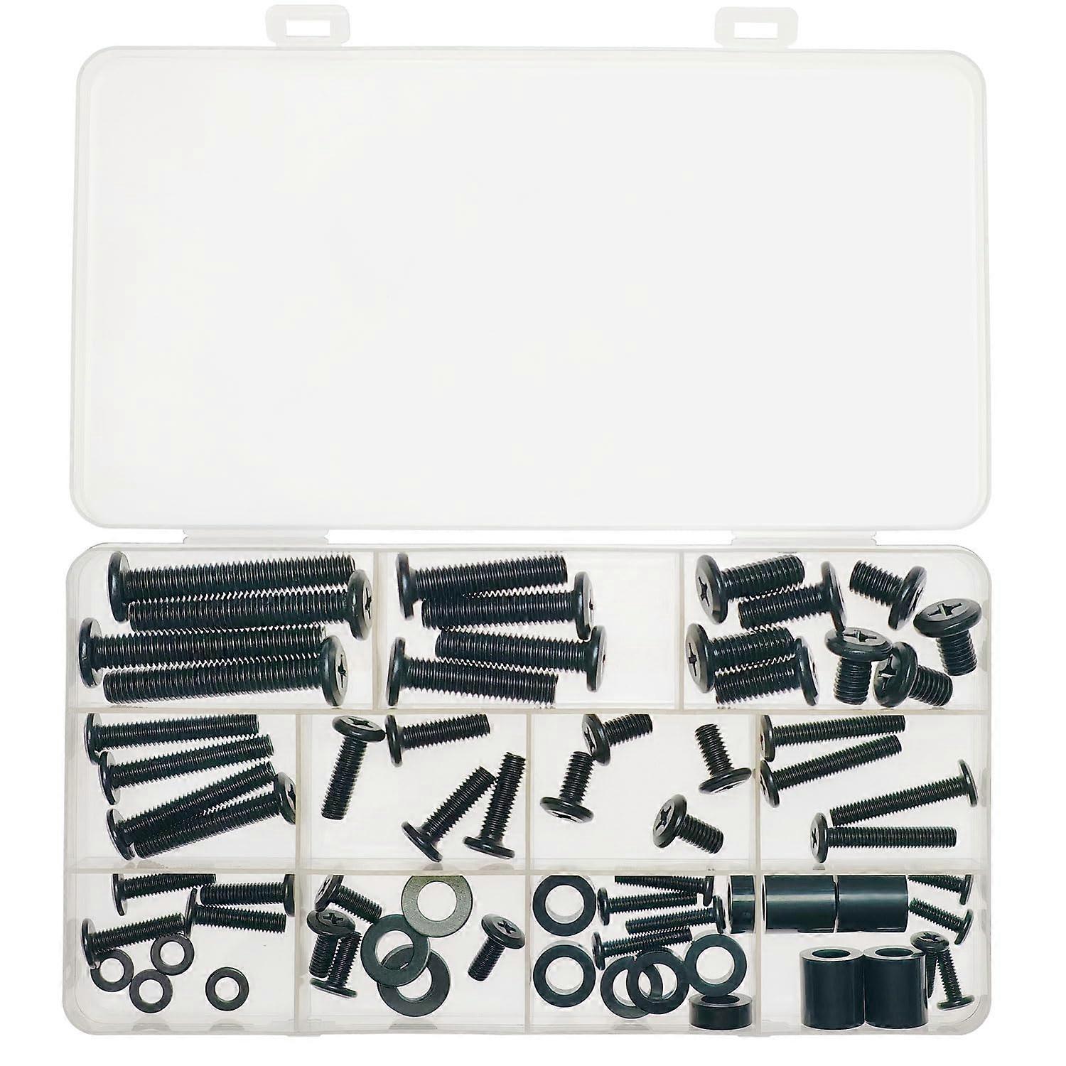 Universal TV Mounting Screw Kit M4 M5 M6 M8 with Washers and Spacers for TVs Monitors up to 80'