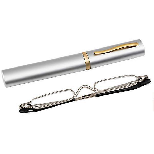 Reading glasses with Power +1.0 - +4.0 with safe storage Silver +2.5