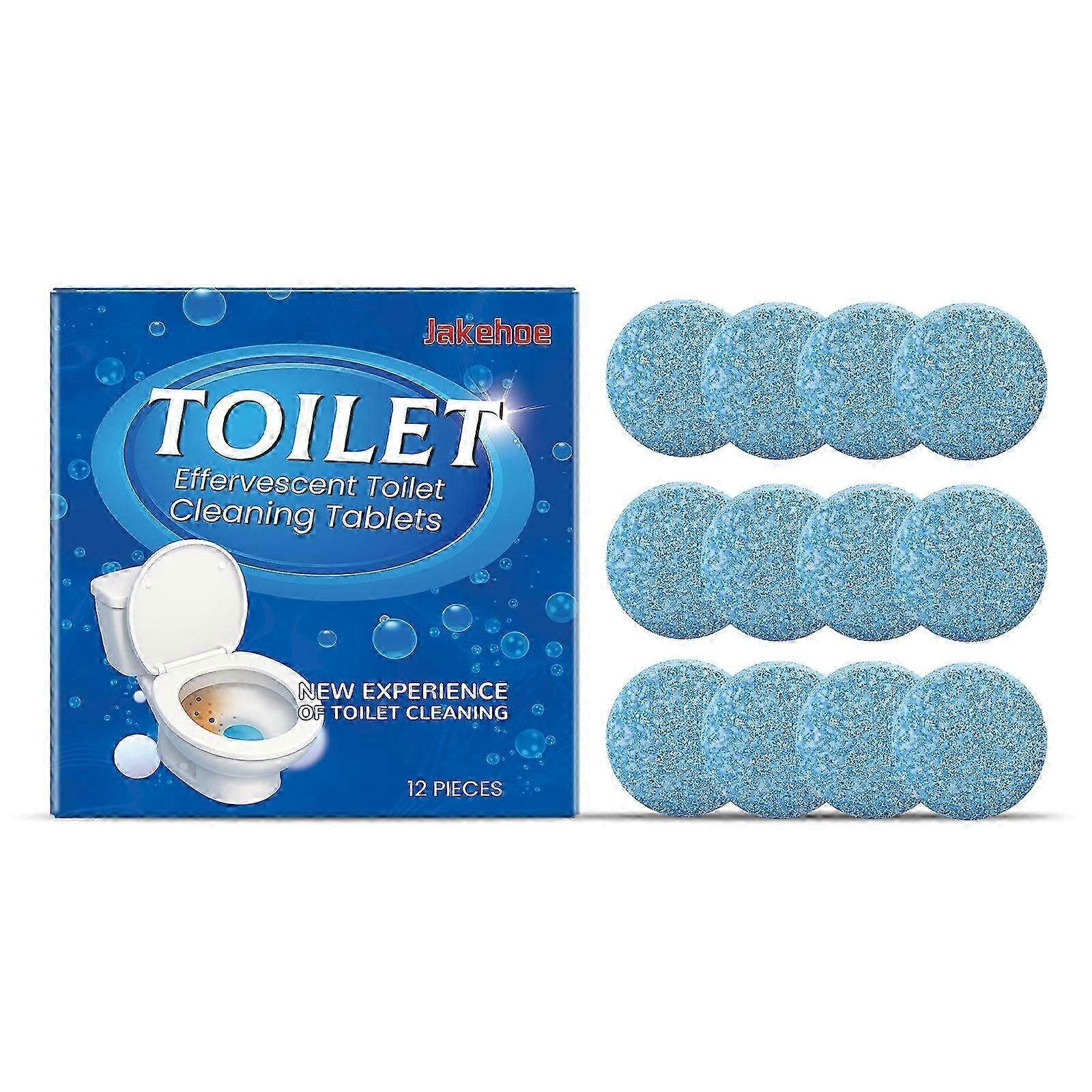 Effervescent Toilet Cleaning Tablets - Powerful Descaling, Deodorizing & Freshening - 12 Pack for Sparkling, Fresh Bathroom Environment
