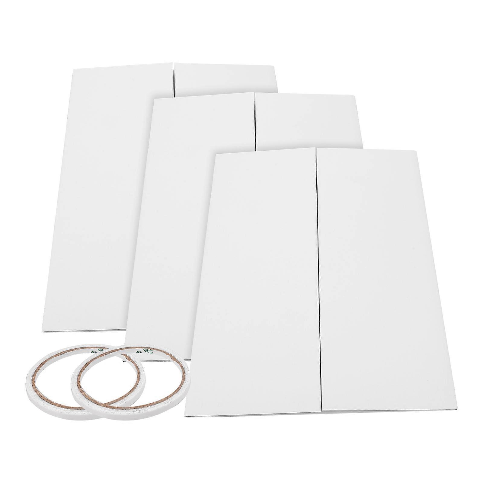 Foldable Trifold Poster Board Paperboard for Display 2Sets White Presentation Boards