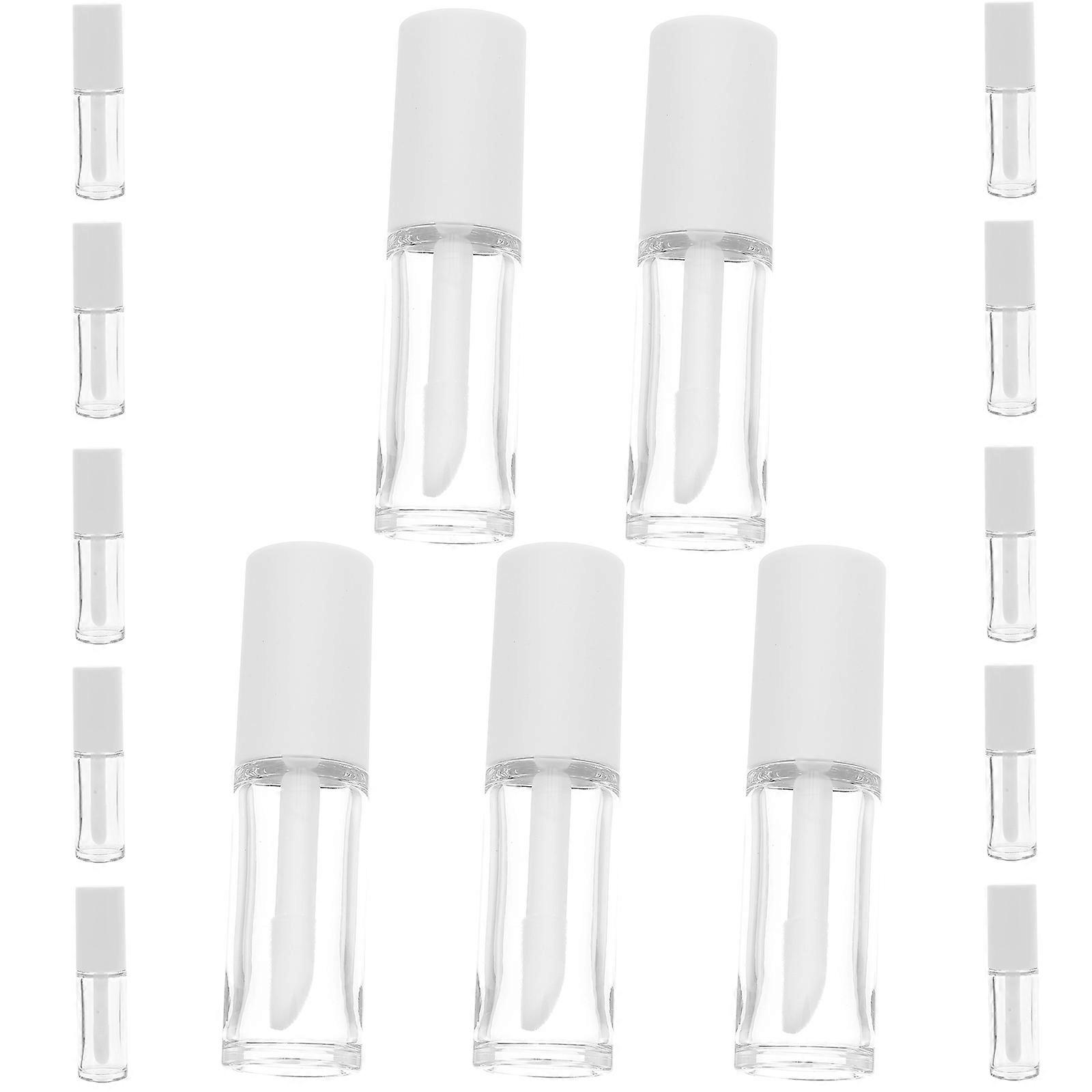 Refillable Lip Gloss Tubes for Storage Use 15Pcs Portable White Containers