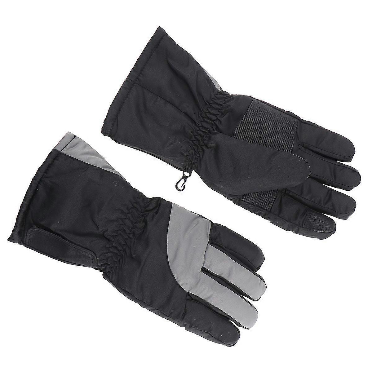 Electric Heating Gloves Ski Gloves for Winter Use 1Pair Black