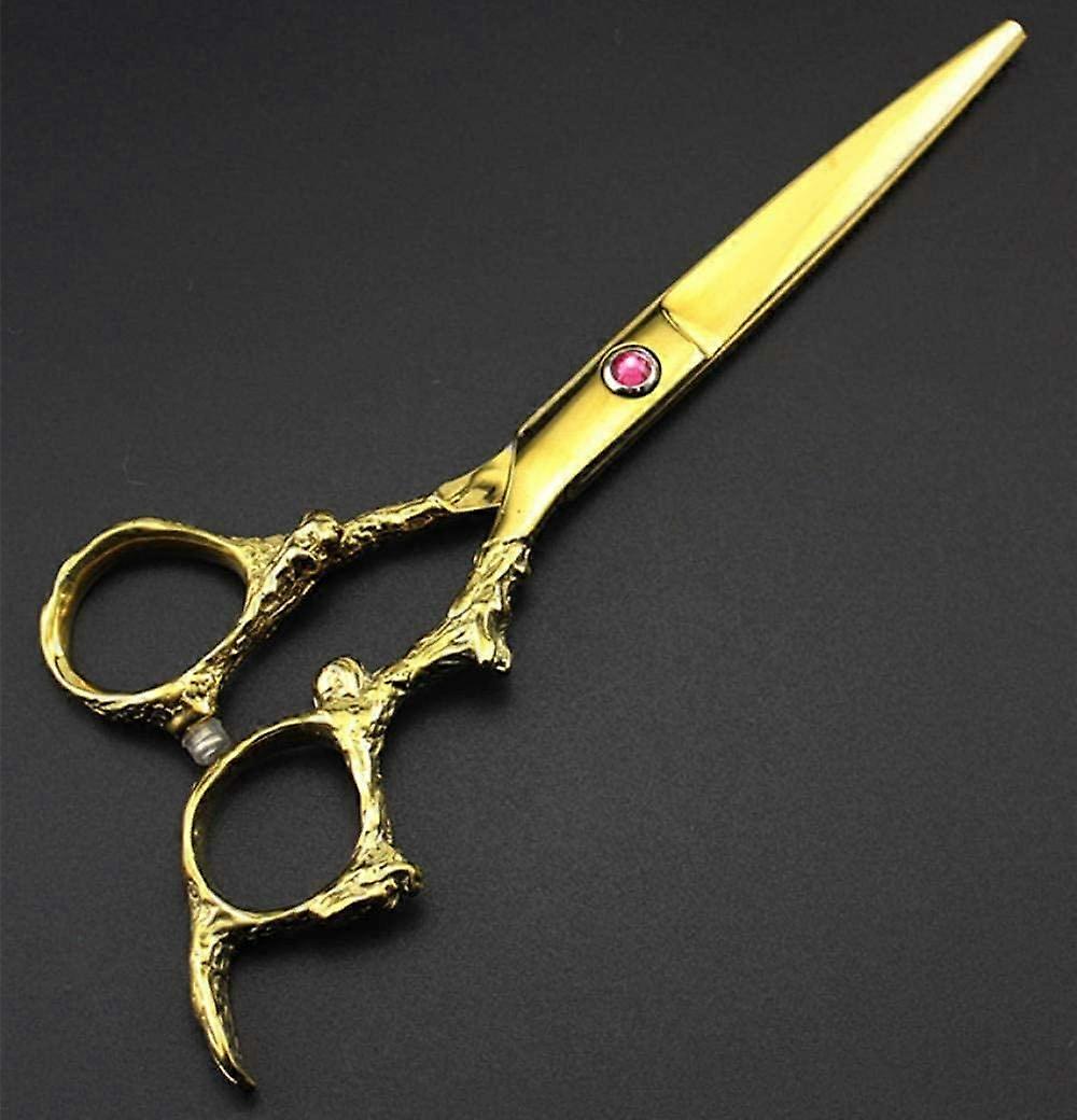 Tesoura de cabeleireiro profissional de 15 cm (6 polegadas) em aço japonês para barbeiro, com corte preciso e suave.