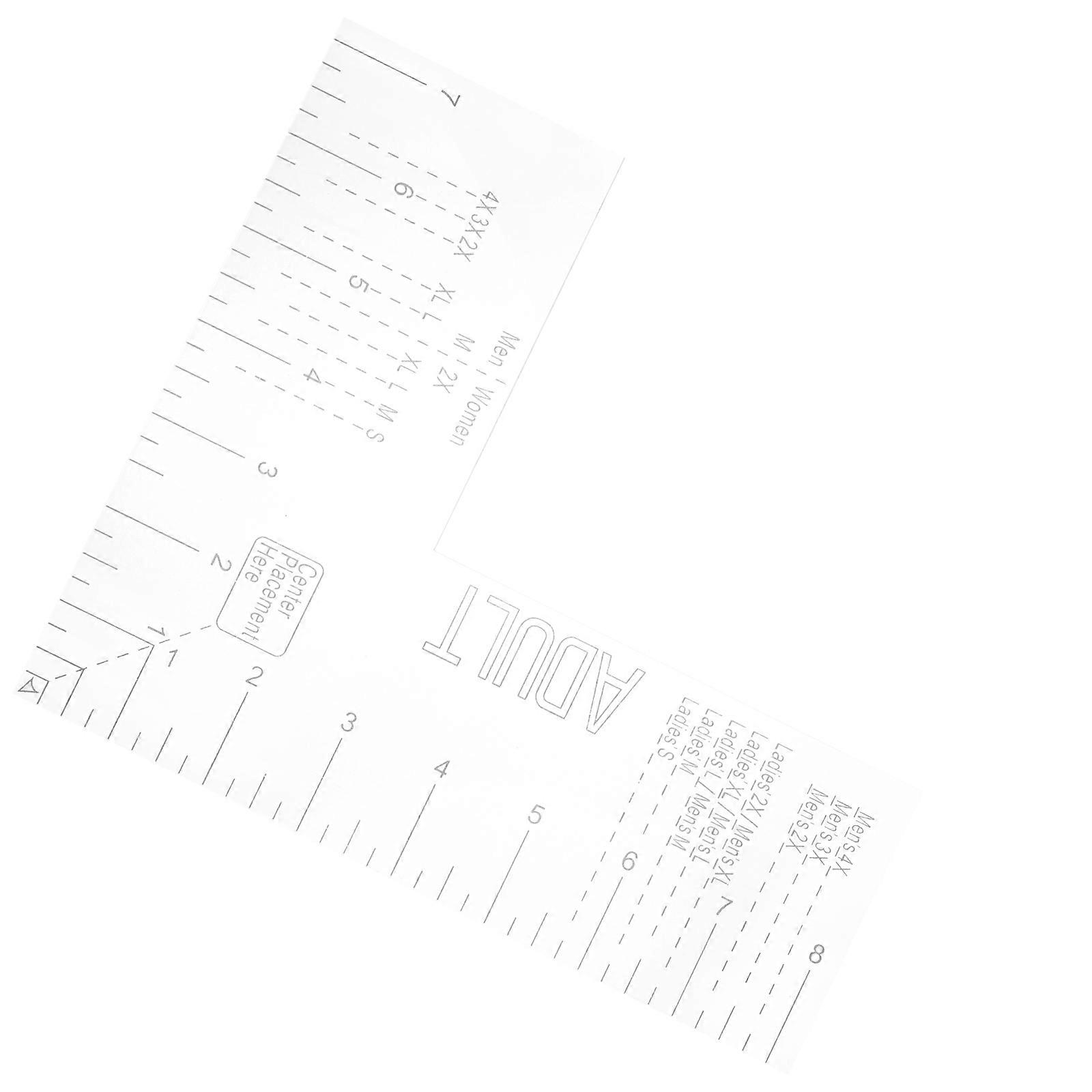 T-Shirt Alignment Guide Acrylic Ruler for Precise T-Shirt Making