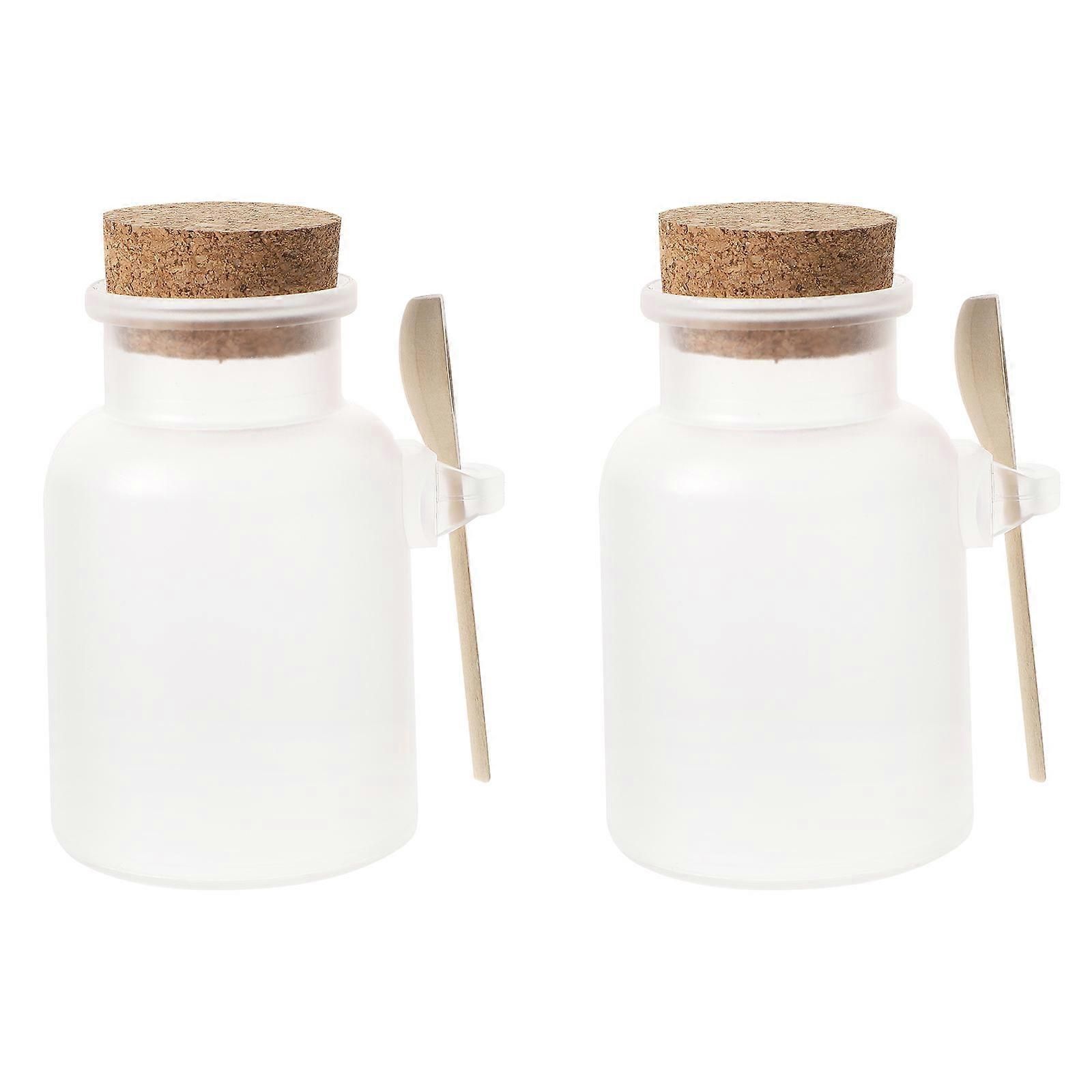 Bottle Storage Jars for Mask 2Pcs White Subpackaging Bottles