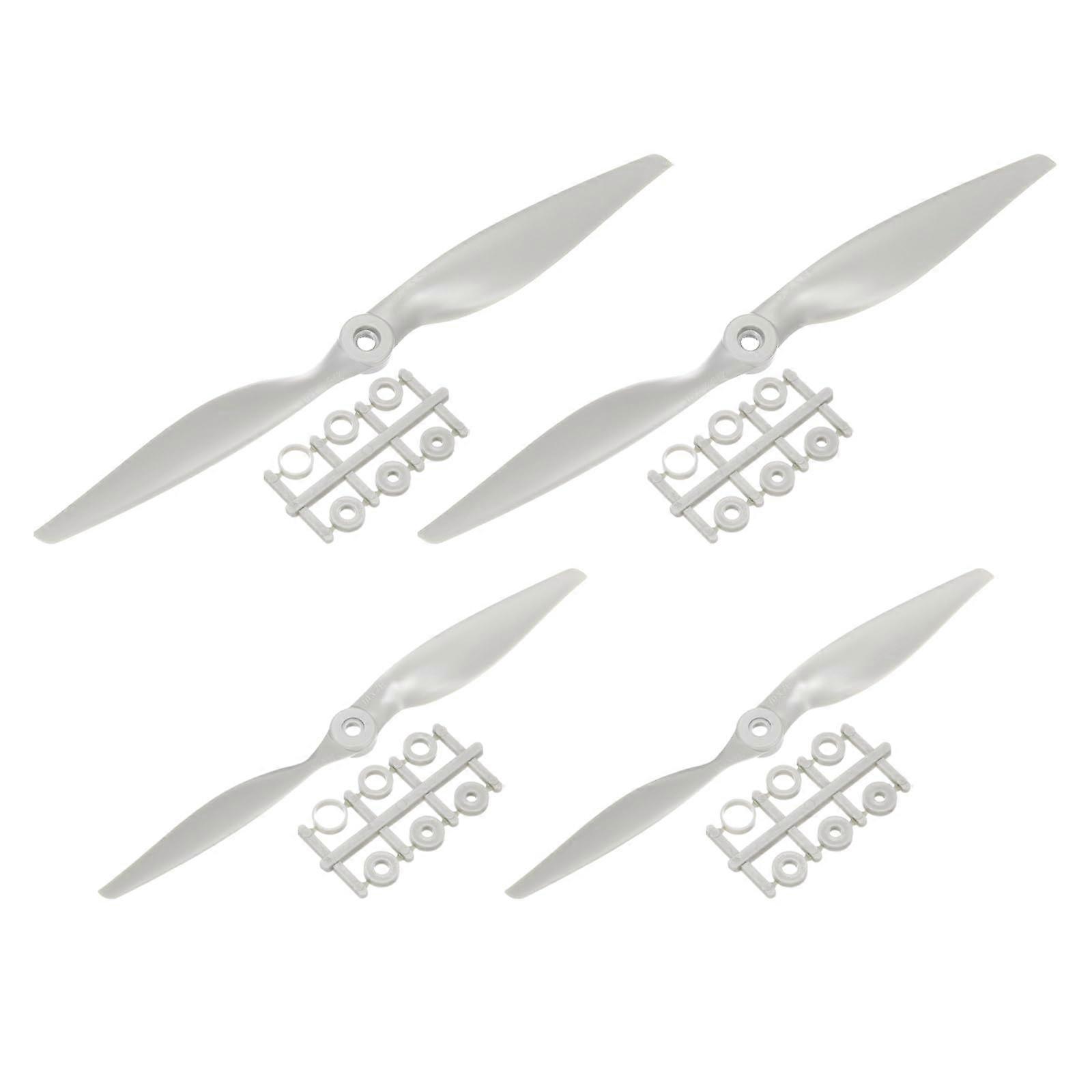 RC Airplane Propellers 10x7 11x7 2 Blade Set with Adapter Rings Pack of 4 for Electric Aircraft