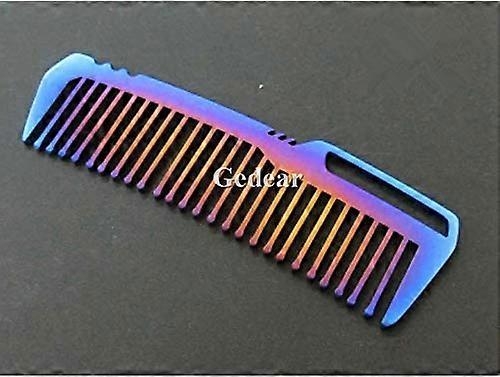 Handmade Titanium Pocket and Wallet Comb Corrosion Resistant Lightweight Durable Anodized Blue
